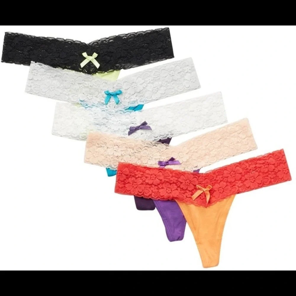 Honeydew Intimates – Lace Trim Thong - Pack of 5